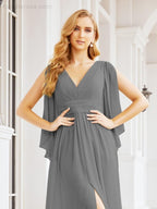 Numbersea Bridesmaid Dresses with Split for Wedding Party Flutter Sleeves 28045-numbersea