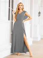 Numbersea Bridesmaid Dresses Cape Formal Prom Dress Open Back Gowns for Mother of The Bride 28058-numbersea