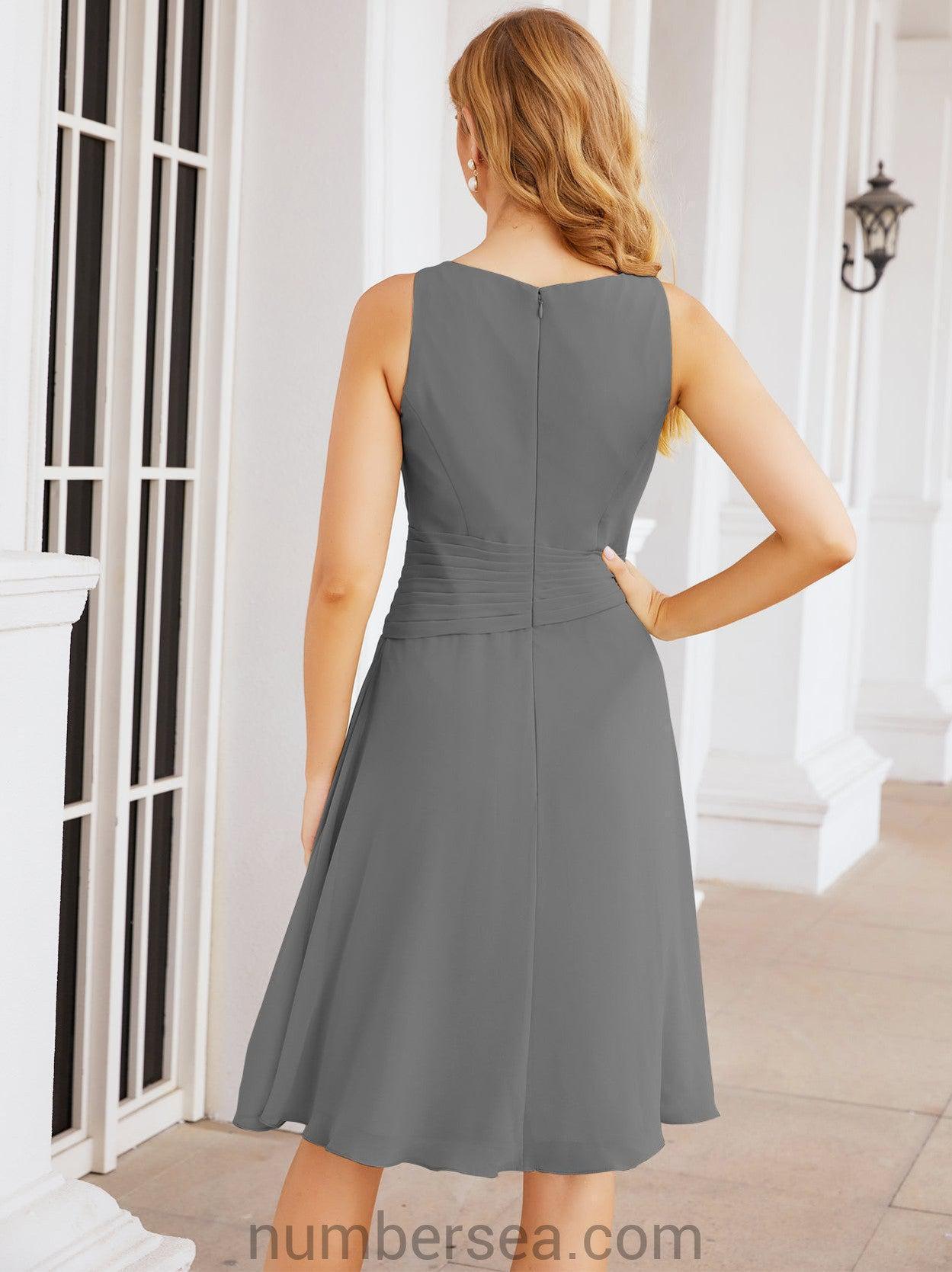 Numbersea Chiffon Mother Of The Bride Dresses Prom Dress For Wedding Guest Casual Pleated 28065