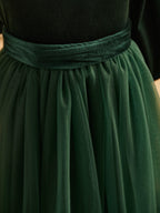 Velvet Ankle-length Winter Flower Girl Dress