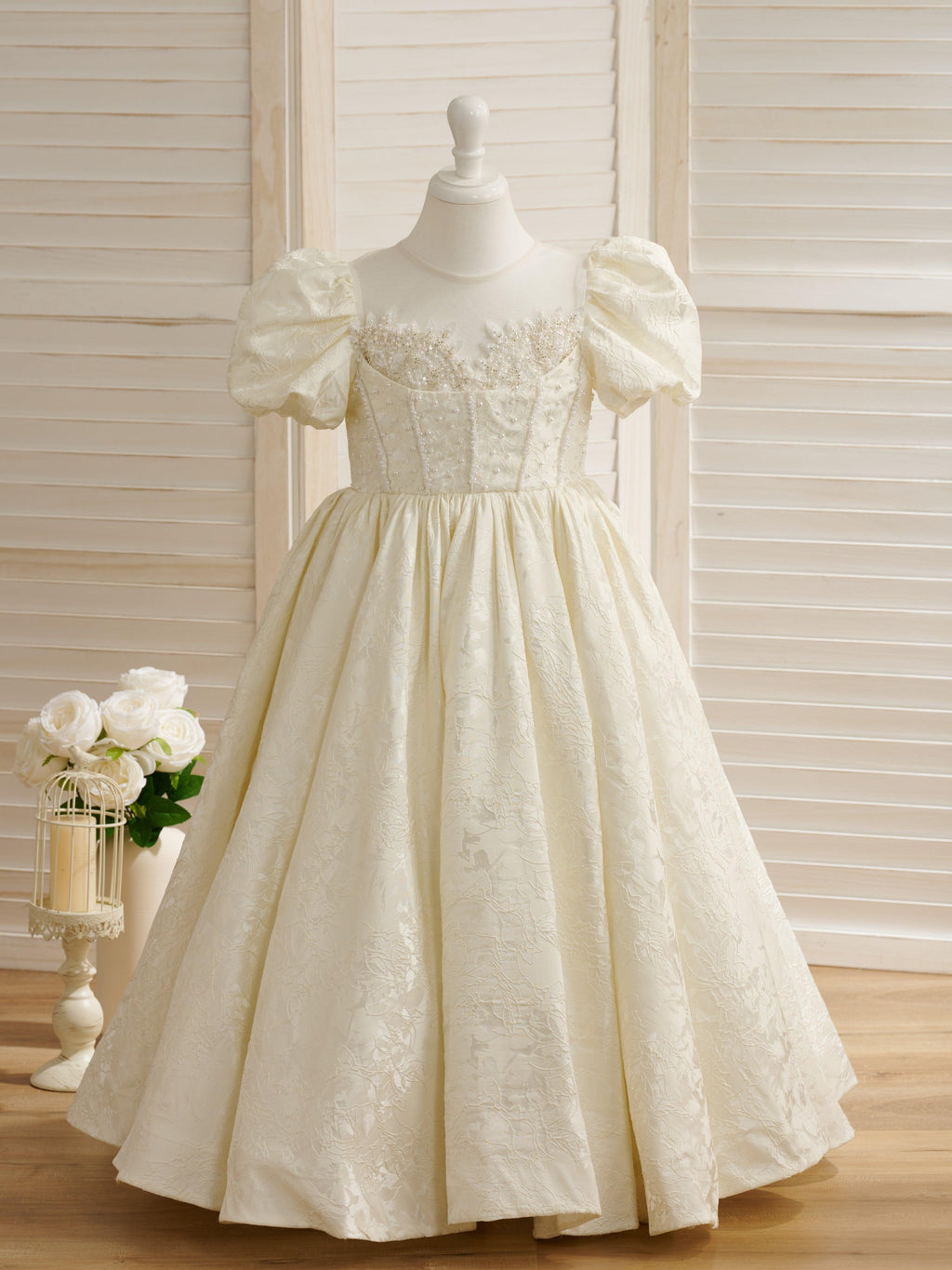 Vestidos de niña de las flores con vestido de princesa 