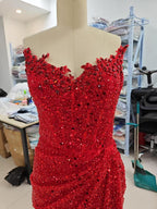Vestido elegante y lujoso Numbersea para fiesta de noche, graduación, con escote en V, sin mangas, lentejuelas y abertura lateral