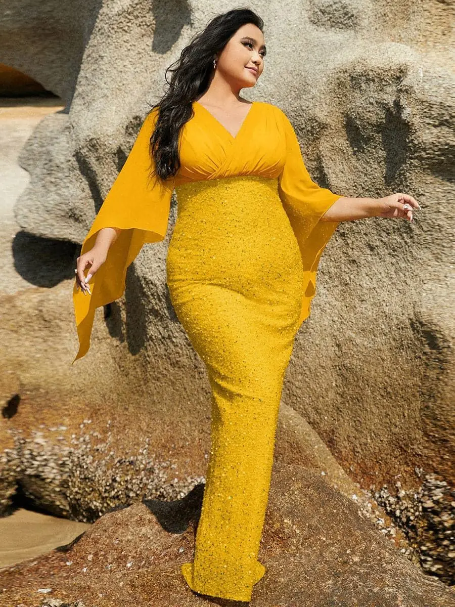 Mermaid / Trumpet Wedding Guest Dresses Plus Size Dress Cocktail Party –  NumberSea