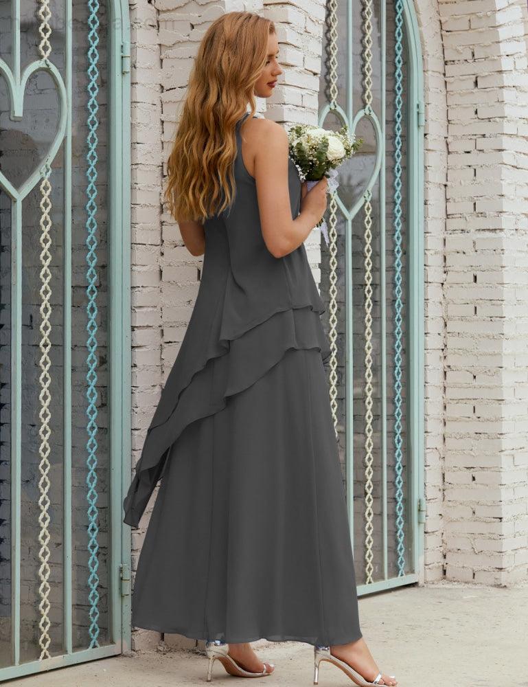 Chiffon Long Plus Size Mother Of Bride Dresses Formal Bridesmaid Prom Gown 28019