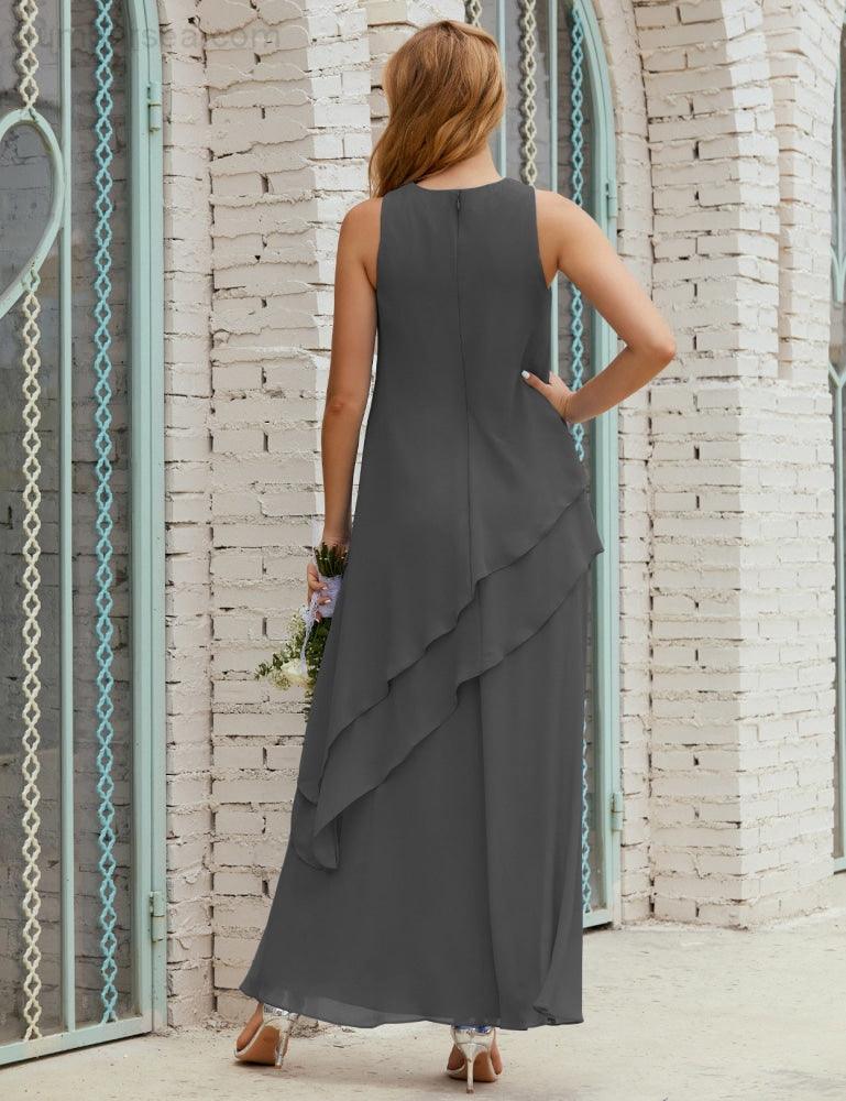 Chiffon Long Plus Size Mother Of Bride Dresses Formal Bridesmaid Prom Gown 28019