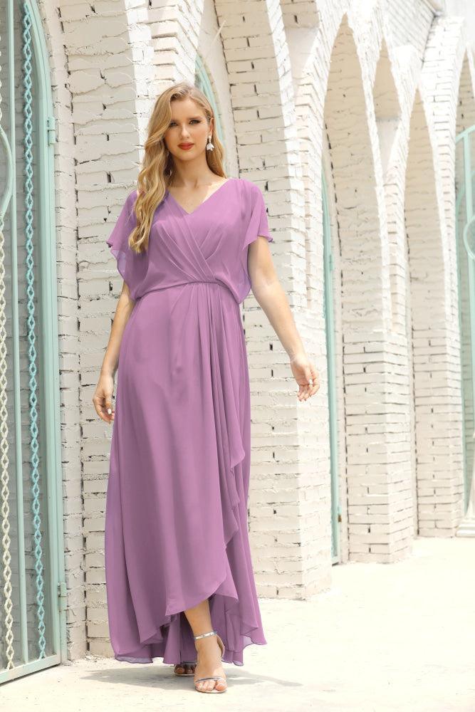 Numbersea Mother Of The Bride Dresses Plus Size V-Neck Floor Length Formal Prom Dress For Wedding