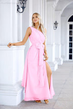 Ladies Chiffon One Shoulder Bridesmaid Evening Dress Wedding Party Evening Dress 28133-numbersea