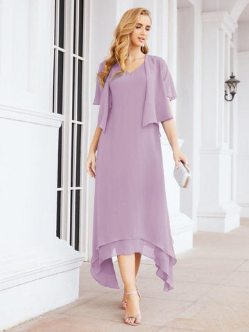 Numbersea Two-Piece A-line Mother of The Bride Dress Formal Party Gown Dress 28073 - numbersea