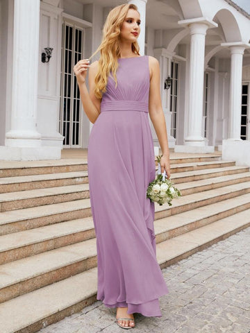 Numbersea Bridesmaid Dresses for Wedding Ruffles Long Formal Prom Gowns 28039-numbersea