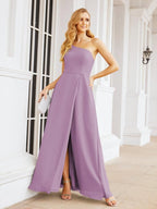 Numbersea Women's One Shoulder Formal Prom Gowns for Mother of The Bride Side Slit Bridesmaid Dresses 28052-numbersea