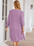 Numbersea Chiffon Mother Of The Bride Dresses Prom Dress For Wedding Guest Casual Pleated 28065