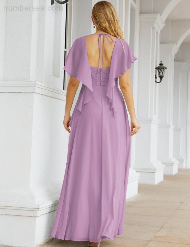 Numbersea Bridesmaid Dresses Backless Formal Prom Gowns for Evening Party Mother of The Bride Dress 28040-numbersea