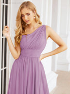 Numbersea One Shoulder Bridesmaid Dresses Long Maxi Formal Evening Party Prom Gowns 28061-numbersea