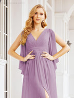 Numbersea Bridesmaid Dresses with Split for Wedding Party Flutter Sleeves 28045-numbersea