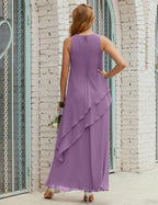 Chiffon Long Plus Size Mother Of Bride Dresses Formal Bridesmaid Prom Gown 28019