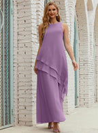 Chiffon Long Plus Size Mother Of Bride Dresses Formal Bridesmaid Prom Gown 28019