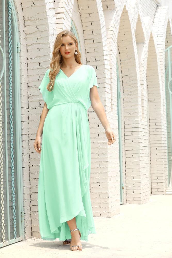 Numbersea Mother Of The Bride Dresses Plus Size V-Neck Floor Length Formal Prom Dress For Wedding