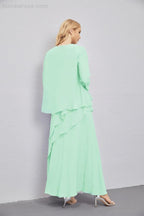 Mother of Bride Dresses with Open Front Lightweight Cardigan Formal Prom Gown 28081-numbersea