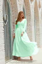Numbersea Bridesmaid Dress Chiffon Formal Party Dress Evening Dress 28016-numbersea