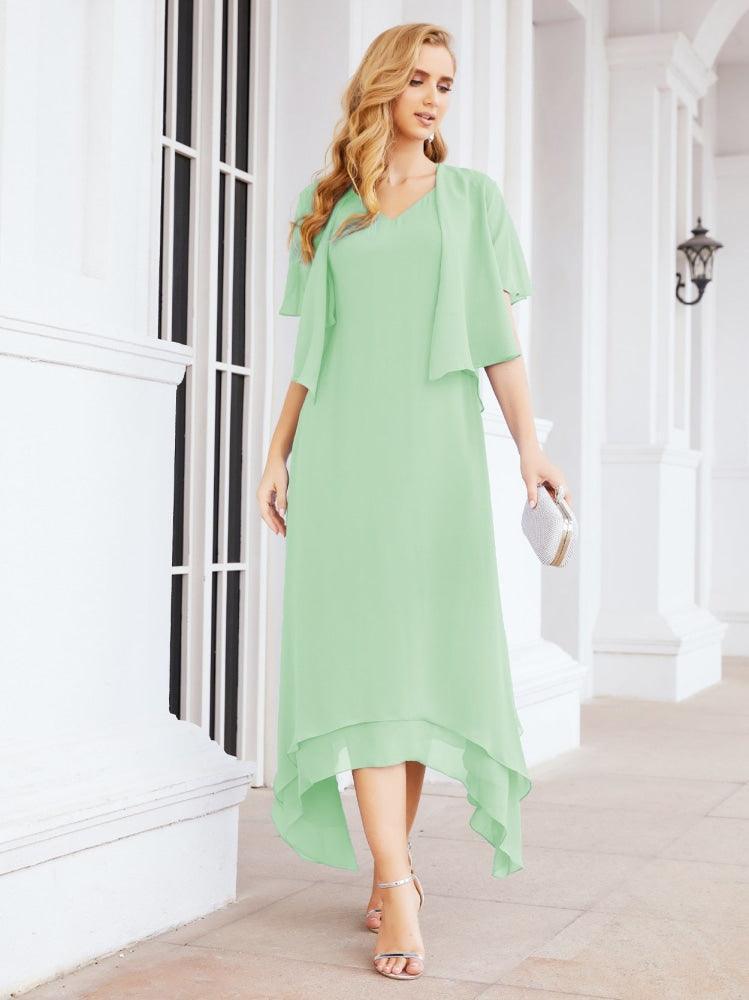 Numbersea Two-Piece A-line Mother of The Bride Dress Formal Party Gown Dress 28073 - numbersea