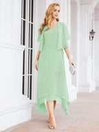 Numbersea Two-Piece A-line Mother of The Bride Dress Formal Party Gown Dress 28073 - numbersea