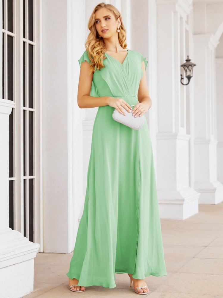 Numbersea Bridesmaid Dresses Cape Formal Prom Dress Open Back Gowns for Mother of The Bride 28058-numbersea