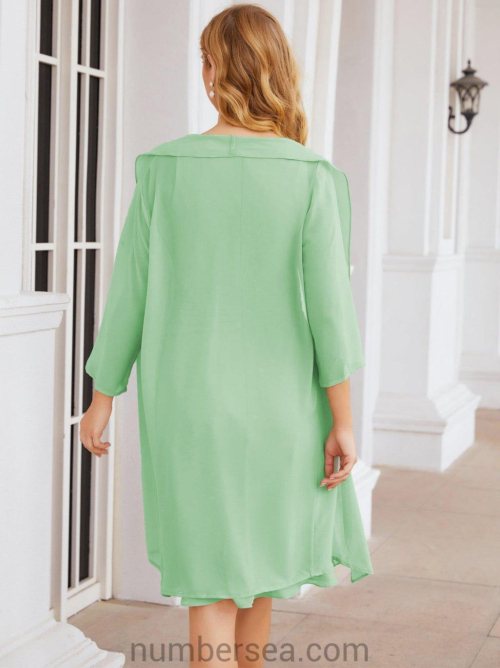 Numbersea Chiffon Mother Of The Bride Dresses Prom Dress For Wedding Guest Casual Pleated 28065