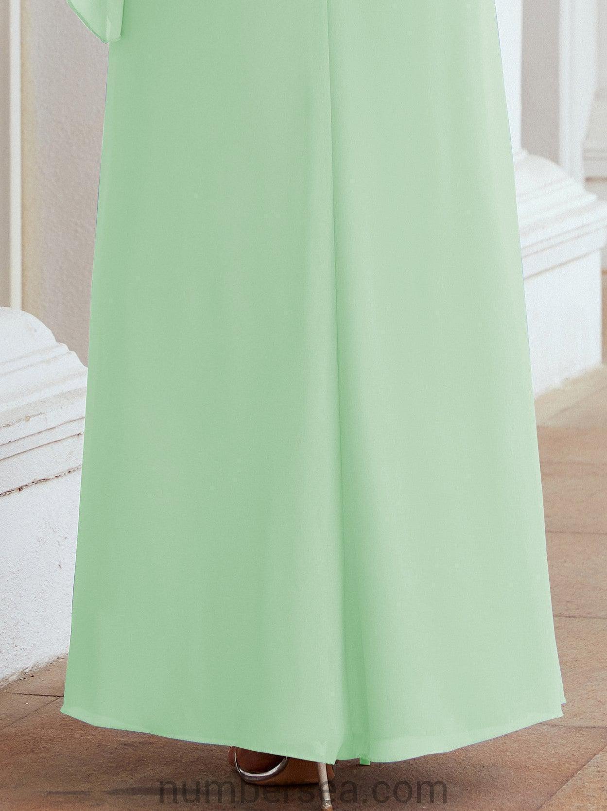 Numbersea Formal Party Gown Dress Long Chiffon Mother Of The Bride Dresses With Ruffle Cape 28026