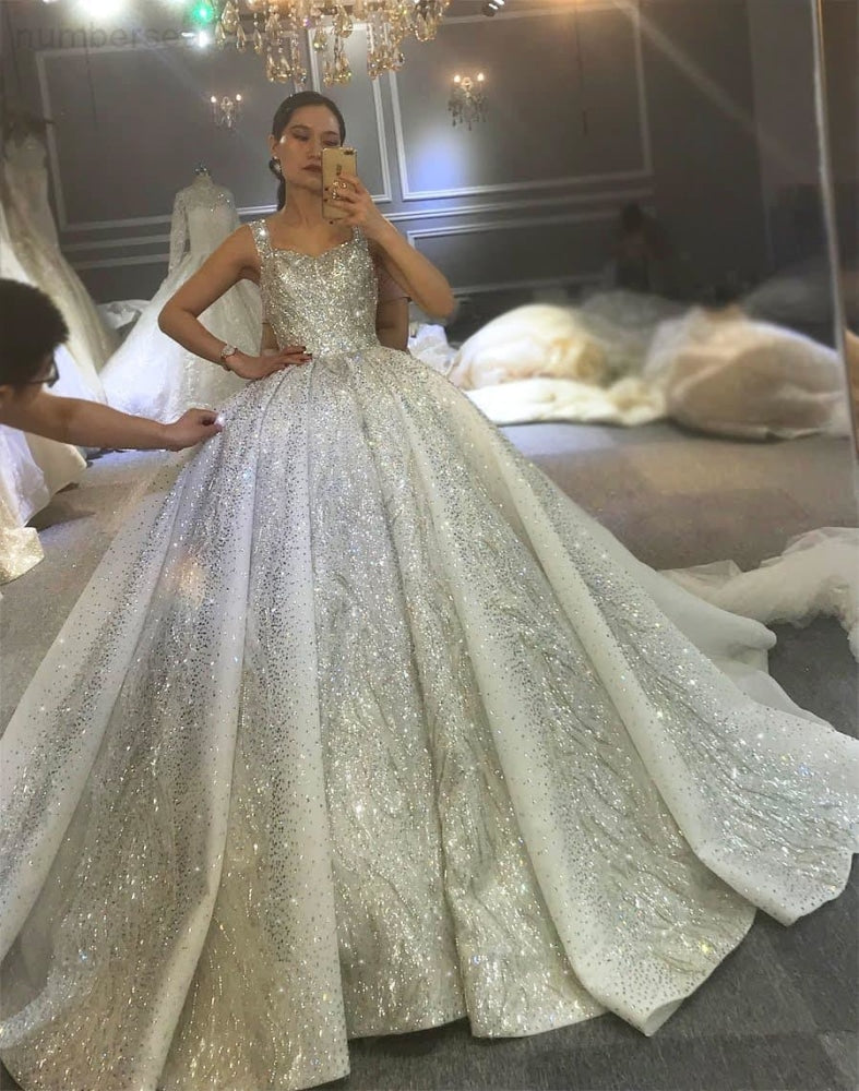 Amanda Novias brand beading wedding dress high quality customer order 2021 real sample NB9694 - numbersea