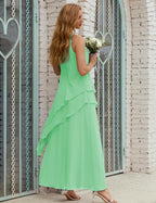 Chiffon Long Plus Size Mother Of Bride Dresses Formal Bridesmaid Prom Gown 28019