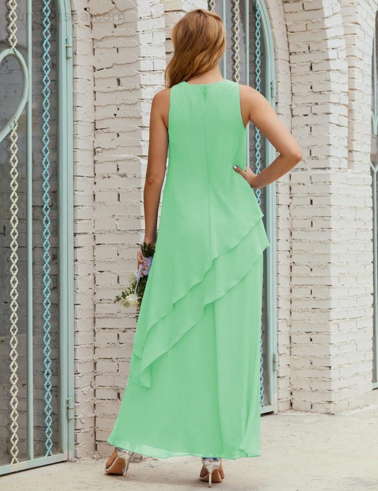 Chiffon Long Plus Size Mother Of Bride Dresses Formal Bridesmaid Prom Gown 28019