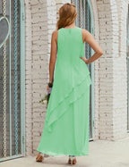 Chiffon Long Plus Size Mother Of Bride Dresses Formal Bridesmaid Prom Gown 28019