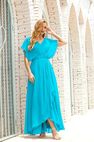 Numbersea Mother Of The Bride Dresses Plus Size V-Neck Floor Length Formal Prom Dress For Wedding
