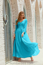 Numbersea Bridesmaid Dress Chiffon Formal Party Dress Evening Dress 28016-numbersea