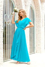 Numbersea Mother Of The Bride Dresses Plus Size V-Neck Floor Length Formal Prom Dress For Wedding