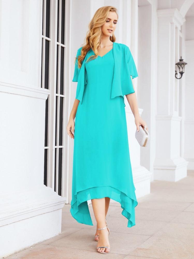 Numbersea Two-Piece A-line Mother of The Bride Dress Formal Party Gown Dress 28073 - numbersea