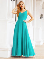 Numbersea Spaghetti Strap Bridesmaid Dresses V Neck Butterfly Back Fromal Evening Party Prom Gown 28036-numbersea