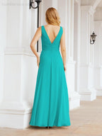 Numbersea Bridesmaid Dresses for Wedding Ruffles Long Formal Prom Gowns 28039-numbersea