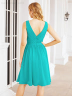 Numbersea Homecoming Dresses Knee Length Skirt V Back 28062