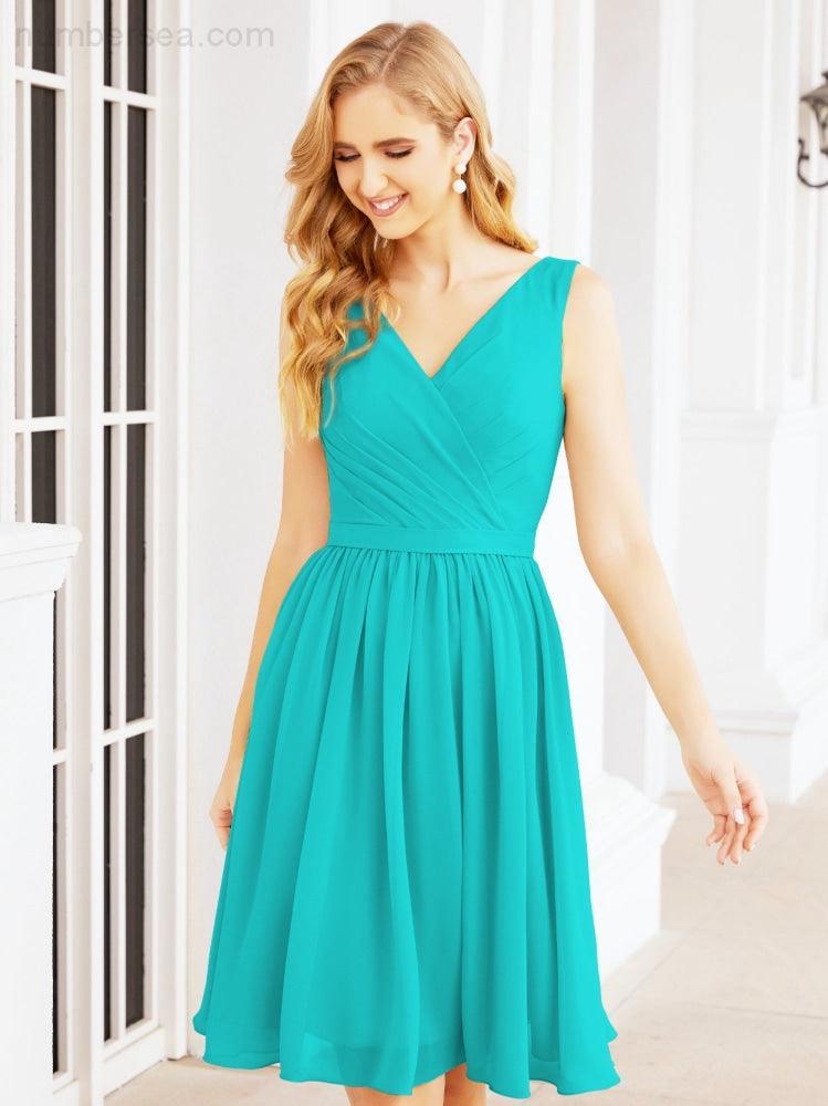 Numbersea Homecoming Dresses Knee Length Skirt V Back 28062