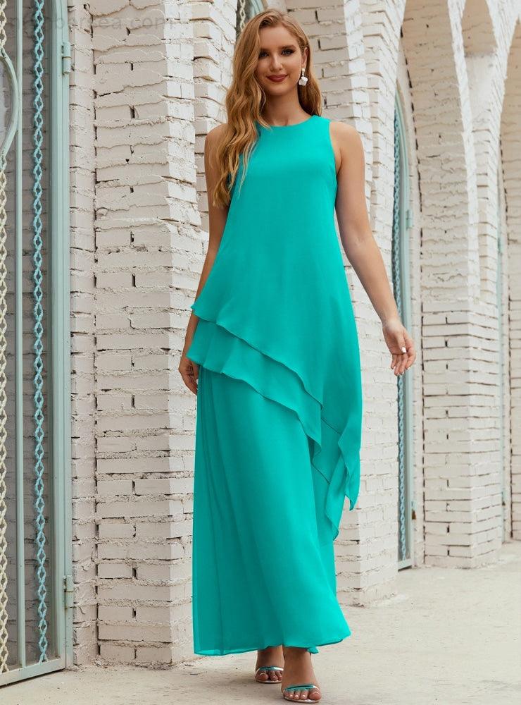 Chiffon Long Plus Size Mother Of Bride Dresses Formal Bridesmaid Prom Gown 28019