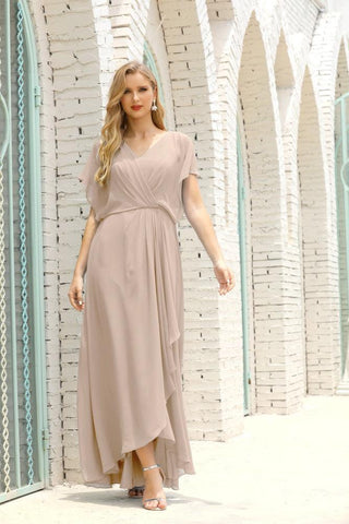 Numbersea Mother Of The Bride Dresses Plus Size V-Neck Floor Length Formal Prom Dress For Wedding
