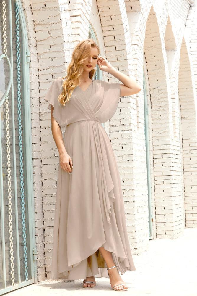 Numbersea Mother Of The Bride Dresses Plus Size V-Neck Floor Length Formal Prom Dress For Wedding