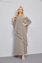 Mother of Bride Dresses with Open Front Lightweight Cardigan Formal Prom Gown 28081-numbersea