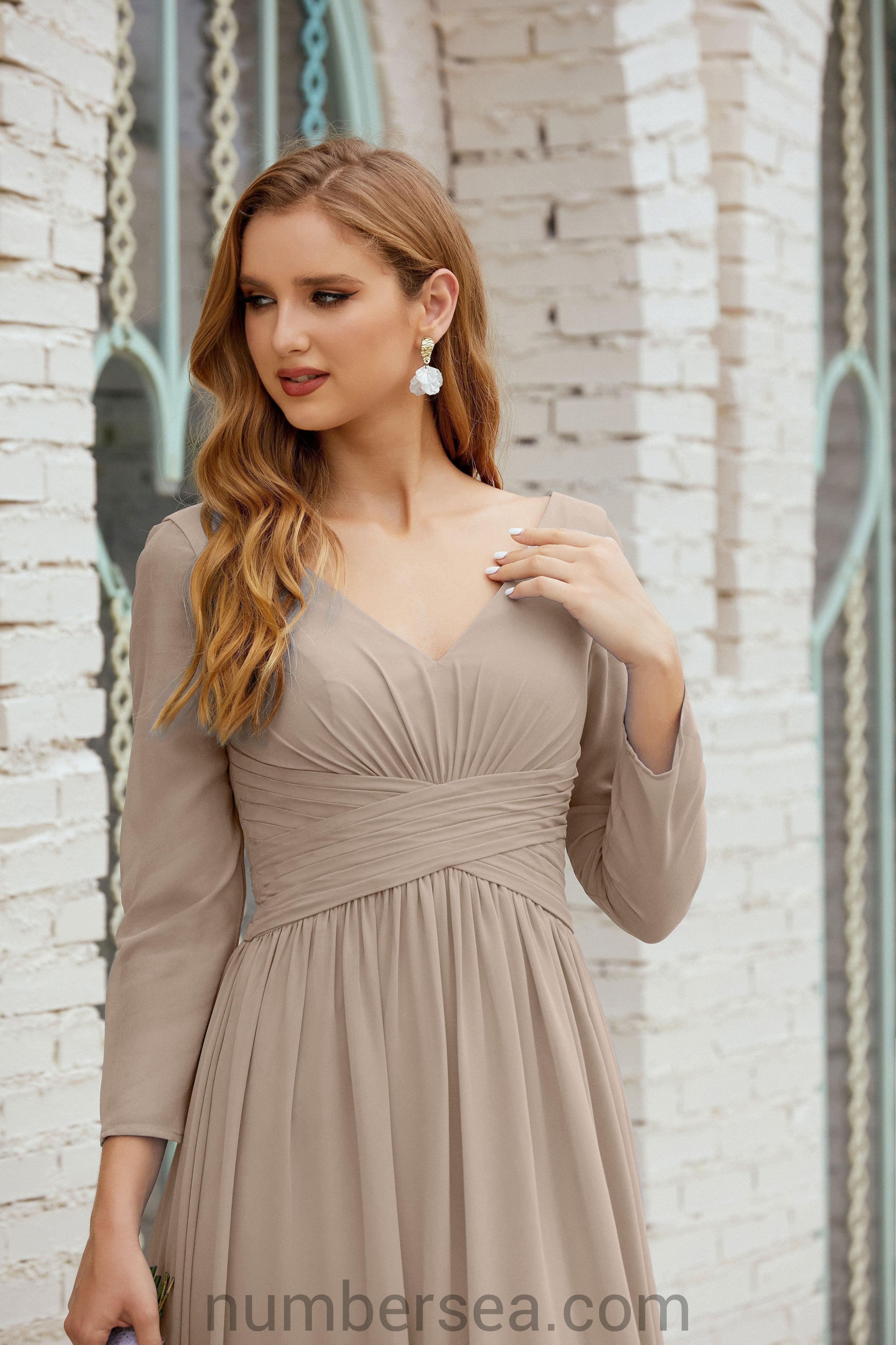 Numbersea Bridesmaid Dress Chiffon Formal Party Dress Evening Dress 28016-numbersea