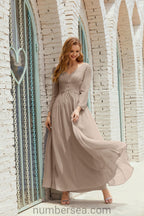 Numbersea Bridesmaid Dress Chiffon Formal Party Dress Evening Dress 28016-numbersea