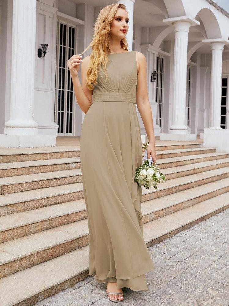 Numbersea Bridesmaid Dresses for Wedding Ruffles Long Formal Prom Gowns 28039-numbersea
