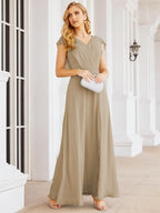 Numbersea Bridesmaid Dresses Cape Formal Prom Dress Open Back Gowns for Mother of The Bride 28058-numbersea