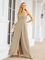 Numbersea Women's One Shoulder Formal Prom Gowns for Mother of The Bride Side Slit Bridesmaid Dresses 28052-numbersea