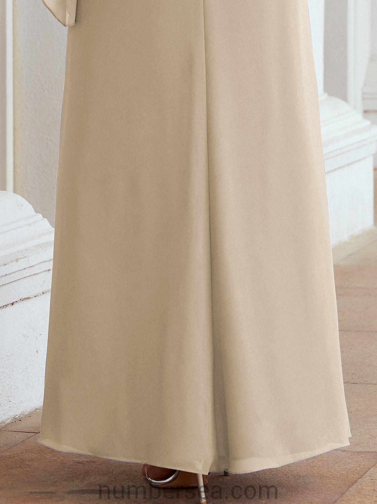 Numbersea Formal Party Gown Dress Long Chiffon Mother Of The Bride Dresses With Ruffle Cape 28026